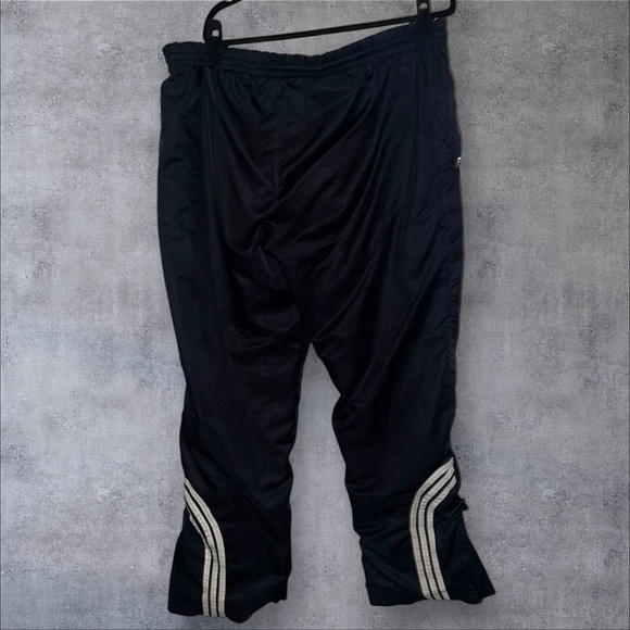 Vintage Adidas Black Track Pants with White Stripes - Picture 1 of 4
